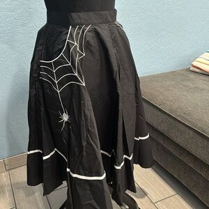 Hell Bunny white Spider 50s Skirt